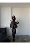 Women's Plush Fur Faux Leather Biker Vest - 4