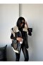 Women's Plush Fur Faux Leather Biker Vest