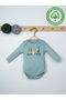 Baby 100% Cotton Safari Animal Printed Long Sleeve Snap-Up 2-Piece Bodysuit 3-18 Months - 2