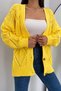 Women's Yellow New Season Standard Size Knitted Knitwear Cardigan - 7