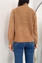 Women's Brown Standard Size Zippered Knitwear Sweater - 3
