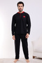 Flkn 7202 Fleece Winter Men's Home Pajama Set Sleeping Set
