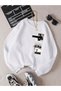 SEBESTA FASHİON THE PAST PRINTED 2THREAD BARDEN Unisex crew neck Oversize Sweatshirt0,,