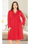 Large Size Lace Collar Long Sleeve Women's Nightgown (Long Nightgown) 1610