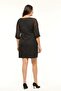 Plus Size Round Neck Chiffon Sleeve Atlas Dress - 5