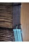 Brown-Gold Buttons Sewn Ready-made Rope Model Curtain 150x265 Shortenable Rope Curtain Door Curtain - 2