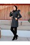 KMKKOMBIN WOMEN'S BELT DETAILED LINED INNER MINI SIZE CUSTOM SPOON COAT