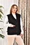 Women's Button-Down Knitwear Mother's Vest Plus Size Non-Pilling Pocket Comfortable Fit Fan Pattern