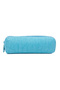 01106 Turquoise Crinkle Fabric Unisex Single Compartment Water Resistant Finger Pen Holder Pencil Case