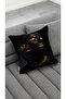 Black Woman Black Girl Patterned Black Gold Digital Printed 4-Piece Throw Pillow Pillow Cases - 5