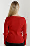 Women's Red Square Collar Knitwear Sweater - 4