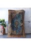 Blue Beige Themed Traditional Motif Abstract Patterned Modern Decorative Carpet 1666 - 5