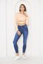 Women's Cotton Fabric Round Neck Long Sleeve Low-cut Detailed Orange Crop Blouse 236 - 8