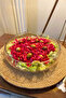 Handmade Glass Large Salad Bowl Linea Body Presentation Bowl 24x6.5 Cm