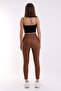 Women's Matte High Waist Fleece Leather Leggings - 7