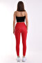 Women's Matte High Waist Fleece Leather Leggings - 7