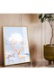 Gold Metal Framed Modern Drawing Deer Figure Theme Unbreakable Glass Painting - 2