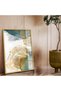 Gold Metal Framed Abstract Theme Modern Drawing Unbreakable Glass Painting - 2