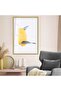 Gold Metal Framed Collage Drawing Abstract Theme Unbreakable Glass Painting