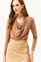 Women's Biscuit Padded Pleated Collar Blouse BLZ-19002419 - 2