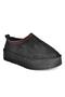 R612047302 Black Suede Thick Soled Women's Slippers with Hairy Inside - 7