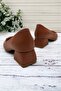 DuScenic Tan Buckle (4cm) Pointed Toe Heeled Shoes - 5