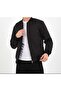 Men's Water and Windproof Black Summer Bomber Jacket Coat College Collar