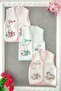 Baby Girl Rabbit Patterned 3-Piece Quilted Baby Vest with Snaps on the Front