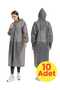 Women's Windproof Hooded Raincoat Eva Raincoat 10 Pieces - 5