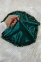 Emerald Green Bridal Handkerchief, Halay Handkerchief, Sequined Glass Beaded Pearl Leaf Detail - 3