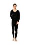 Black Men's Thermal Suit, Top and Bottom Set & Emir Winter Thick Socks with Gift - 4