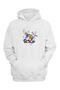 Unisex Skull Fictional Character White Regular Fit Sweatshirt