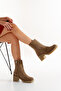 Women's Genuine Suede Leather Zippered Boots 5090 - 3