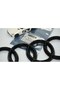 DK Audi A4 B5 Front Louver Grille Ring Glossy Black ABS Logo Emblem - 5