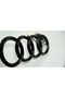 DK Audi A4 B5 Front Louver Grille Ring Glossy Black ABS Logo Emblem