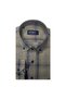 Men's Long Sleeve Regular Casual Cut Single Pocket Brown Melted Shirt 311