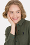 Women's Green Long Sleeve Shirt - 2