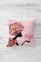 Girl Inside Butterflies and Flowers Concealed Zippered Throw Pillow Cover Seat Pillow Cover Set (4 PCS) - 2