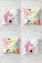 Sakura Watercolor Flowers and Birds Concealed Zippered Throw Pillow Cover Sofa Pillow Cover Set(4PCS)
