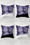 Marble Patterned Color Transition Concealed Zippered Throw Pillow Cover Seat Pillow Cover Set (4 PCS)