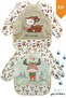 Gazelle and Deer Pattern Baby Food Bib with Sleeves and Pockets