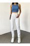 Women's White Mom Jeans High Waist White Mom Denim Pants, 100% Natural Cotton