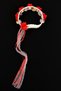 Red Fancy Bride Bridesmaid Henna Night Wedding Circumcision Tambourine, Three Size Laser Flower Ribbon Ornamented 5 Pieces - 5