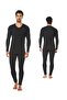 Men's Black Thermal Bottom Top Set Xl-4 - 2