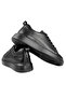 Genuine Leather Men's Lace-Up Large Size Black Sneaker Shoes Massa (Size 36-50) - 6