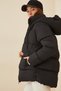 Women’s Black Hooded Puffer Jacket - 3