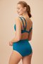 High Waist Pleated Textured Bikini Bottom - 4