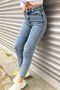 High Waist Lycra Boyfriend Denim Jeans (Buy 1 size larger) - 2