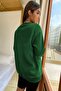 Unisex Green New York Printed Oversize Crew Neck Sweatshirt - 2