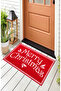 New Year Themed Merry Christmas Written Red White Color Digital Printed Bath Mat 50x70 - 3